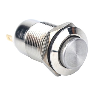 12 mm dc 36v 2a alta parte superior metal enganche botón de encendido/apagado interruptor impermeable