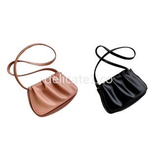 Cloud Shape Bag Fold Design Shoulder Bag Leather Shoulder Sling Bag For Girls