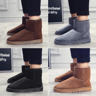 Winter snow boots men s warmth and velvet thickening men s large size cotton shoes couple casual shoes trend Korean bread shoes