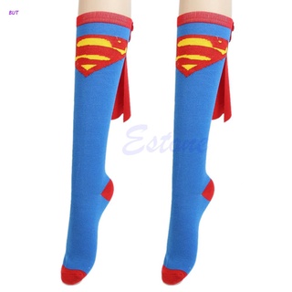Calcetines de superhéroe unisex Superman/Batman con tubo Alto Para Cosplay