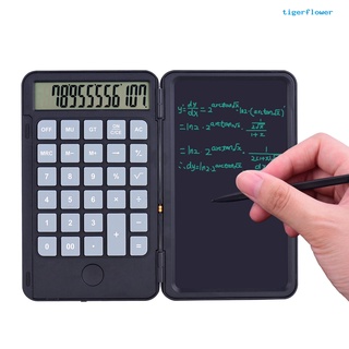 Tigerflower LCD tableta de escritura portátil borrable 6 pulgadas ecológico tablero de escritura a mano con calculadora suministros de dibujo para estudiante