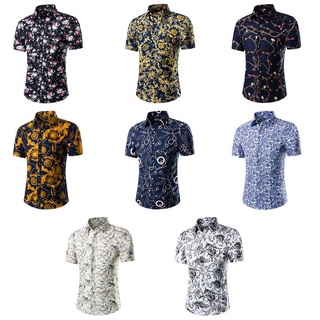 camisa hawaiana de manga corta para hombre/camisa casual floral de verano para hombre/asiática m-4xl
