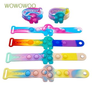 wowowoo niños fidget juguetes alivio del estrés hombre espacial empuje burbuja rompecabezas popits popet antiestrés pulsera