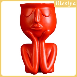 [BLESIYA] 3\" cabeza humana escultura florero interior suculenta maceta Bonsai maceta