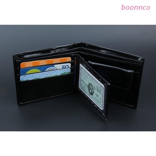 boonn Men PU Leather Short Wallet ID Credit Card Holder Vintage Bifold Pocket Change Coin Business Purse