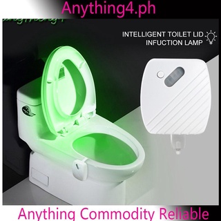 Diy luz inteligente baño inodoro iluminación LED cuerpo movimiento asiento Sensor lámpara 24 Color luz de noche
