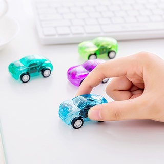 [sudeyte] 4 piezas mini tire hacia atrás transparente vehículo modelo preescolar aprendizaje niños juguete (4)