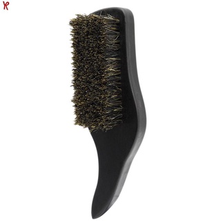[Most Popular]New Boar Bristle Beard Brush for Men Pro Wave Brush Curved 360 Waves Duet Hybrid Hair Brush