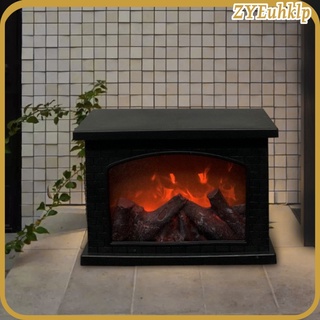 11\\\\\\\\'led chimenea flamless log efecto fuego vintage linterna usb negro decoración del hogar