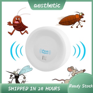 ✿ Electronic Pest Repeller Indoor Pest Control Mosquito Cockroaches Rats Mice Bugs Repellent Human and Pet Safe New Arriva AESTHETIC1