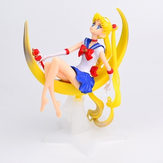 Dibujos animados Sailor Moon PVC figura de acción alas pastel decoración colección modelo de juguete