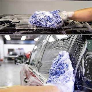 guante premium para el cuidado del coche de felpa suave de alta densidad de microfibra lavado manopla limpieza del coche (3)