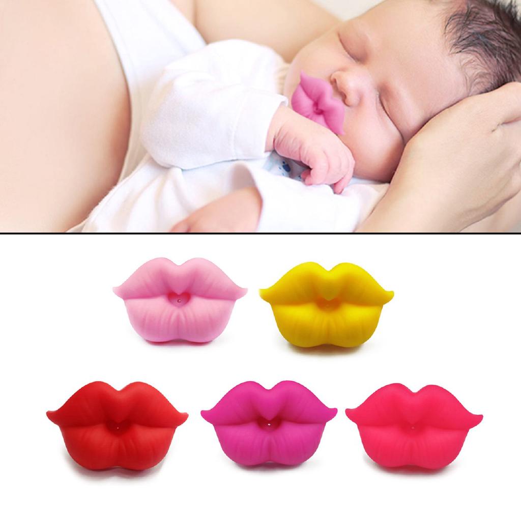 Chupón de silicona de grado alimenticio con forma de labio para bebés/bebés (1)