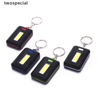 [twospecial] 1xmini portátil 3 modos de bolsillo cob luz de trabajo led linterna llavero [twospecial]