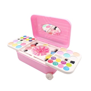 Youn 1 juego de niños pretender maquillaje juego de juguetes Soluble en agua esmalte de uñas chica juego de la casa maleta de niños juguete regalos