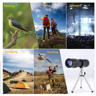 Lidu1 Super teleobjetivo Zoom Monocular telescopio portátil para playa viajes soporta Smartphone para tomar fotos 4K 10-300X40mm