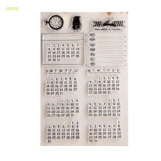 groce numbers - sello de silicona transparente para álbum de recortes, álbum de recortes, decoración de tarjetas fotográficas
