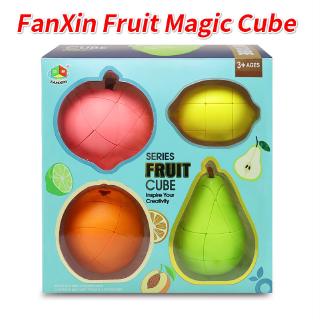 Fanxin Fruit Magic Cube Pack profesional sin pegatina pera naranja melocotón limón rubik cubo rompecabezas juego de velocidad Cubing juguetes divertidos