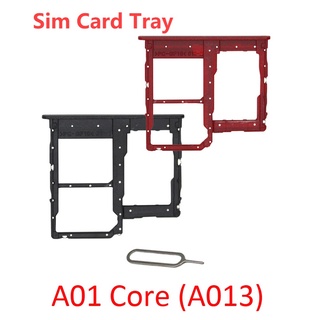 Tested Good Sim Chip Tray For Samsung Galaxy A01 Core A013 A013G A013F Original New Phone SIM SD Card Slot Adapter Holder Drawer Part + Pin