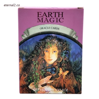 ete2 earth magic oracle cards versión en inglés 48 cartas juego de mesa de tarot leer destino misteriosa adivinación