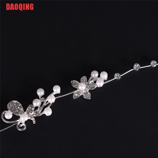 daoqing diadema de perlas de diamantes de imitación de cristal, plata, boda, fiesta, diadema, novia (8)