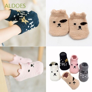 ALDOES Cute Floor Sock Non-slip Infant Baby Socks Newborn Clothing Accessories Warm For 0-2Y Girls Thickening Toddler/Multicolor
