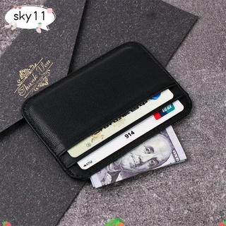 SKY Mini ID Card Holder Sheepskin Genuine Wallet Credit Card Case For Man Leather Slim Soft Purse