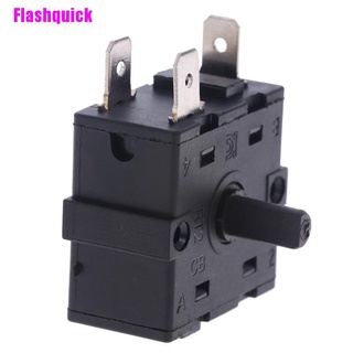 [Flashquick] Calentador eléctrico de habitación 3 pines 5 pines interruptor giratorio Selector AC 250V 16A (3)