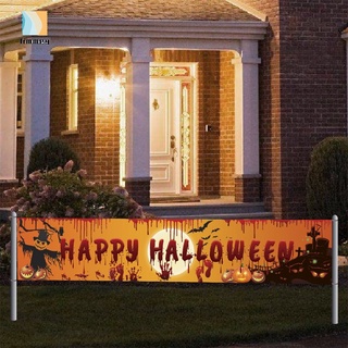 2021 último feliz halloween sangriento murciélago calabaza fantasma impresión fiesta telón de fondo colgante bandera decoración de halloween 250x48cm [limmey.co]