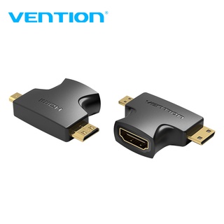 Vention Mini HDMI+Micro HDMI to HDMI Female Adapter 4K@30HZ/1080P@60HZ HDMI Converter for TV Projector