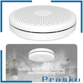 [PRASKU] Sensor de alarma de incendios WiFi inalámbrico inteligente para el hogar fácil de usar (1)