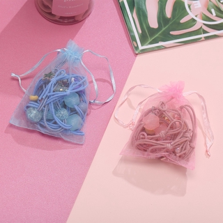 8 unids/bolsa coreano moda colorido pelo lazo conjunto de dibujos animados Animal cristal banda de pelo niñas Ponytail elástico goma banda accesorios para el pelo (8)