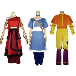 Película Avatar The Last Airbender Avatar Aang Cosplay disfraz de adulto uniforme Katara fiesta de Halloween conjunto de disfraces