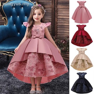 2021 Formal vestido de noche niña niños vestidos para niñas niños ropa flor fiesta vestido de bola de boda princesa 2-8 años