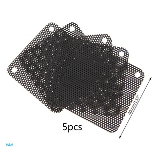 5pcs pvc ventilador filtro de polvo pc a prueba de polvo caso cuttable ordenador malla cubierta 40mm malla negro
