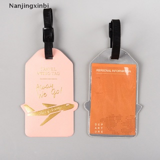 [nanjingxinbi] aviones de cuero pu etiqueta de equipaje portátil etiqueta maleta accesorios de viaje [caliente]