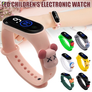 [gro] led deportivo digital reloj de pulsera impermeable para niños niñas hombres mujeres reloj de pulsera de silicona