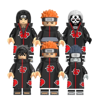Lego Naruto compatible con Mini Figuras Akatsuki Comic bloques De construcción coleccionables Kl801 Sasuke Itachi juguetes para niños