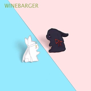 WINEBARGER Anime Brooches Pin Bag Backpack Badge Mo Dao Zhu Shi Wei Wuxian White Rabbit Cartoon Chen Qing Ling Lan WangJi Lapel pin Enamel Brooch/Multicolor