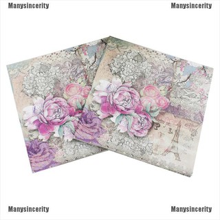 manysincerity design tower servilletas de papel rosa festiva fiesta tejido floral decoración 20pcs