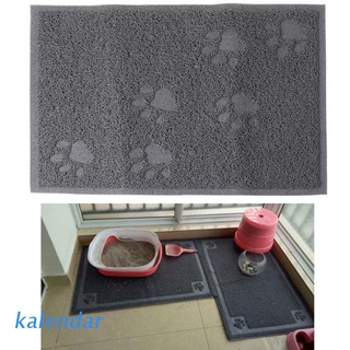 kalen - alfombrilla de arena para gatos rectangular, diseño de pata de gato, fácil de limpiar, algodón suave (1)