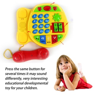 botón de dibujos animados teléfono educativo desarrollo de inteligencia regalo juguete