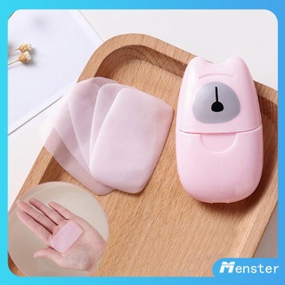50pcs Disposable Boxed Paper Soap Travel Carry Toilet Portable Hand Washing Box Scented Slice Sheets Mini Soap Paper menster