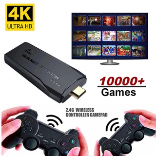 Consola de videojuegos integrada 64G 10000 juegos Consola de videojuegos portátil retro con controlador inalámbrico Palo de videojuego para PS1 / GBA