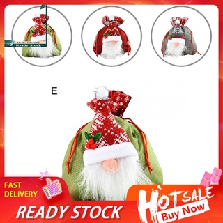 pat_ navidad santa alce gnome muñeca manzana caramelo cordón bolsa de regalo bolsa de embalaje