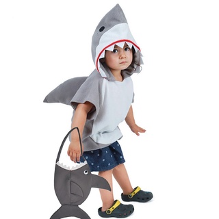 moda niños océano tiburón mono cosplay tiburón etapa ropa de fantasía vestido de halloween navidad disfraz prop (1)