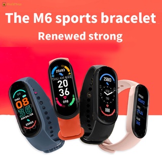 M6 Smart Bracelet Wristband Smart Sports Watch Heart Rate Blood Pressure Blood Oxygen Test Waterproof