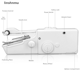 [linshnmu] mini máquina de coser portátil de mano rápida y práctica costura costura ropa [caliente]