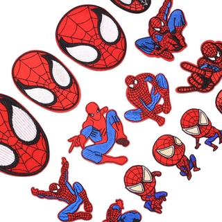 MXMIO Hot Transfers Spiderman Parches Planchado Bordado Tela Pegatinas Ropa Superhéroes Cumpleaños Anime Dibujos Animados Parche Pegatina DIY Costura Insignia (4)