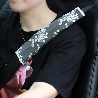 nueva moda cinturón de seguridad de coche almohadillas de hombro cómoda conducción cinturón de seguridad vehículo encaje coche cinturón de seguridad (5)